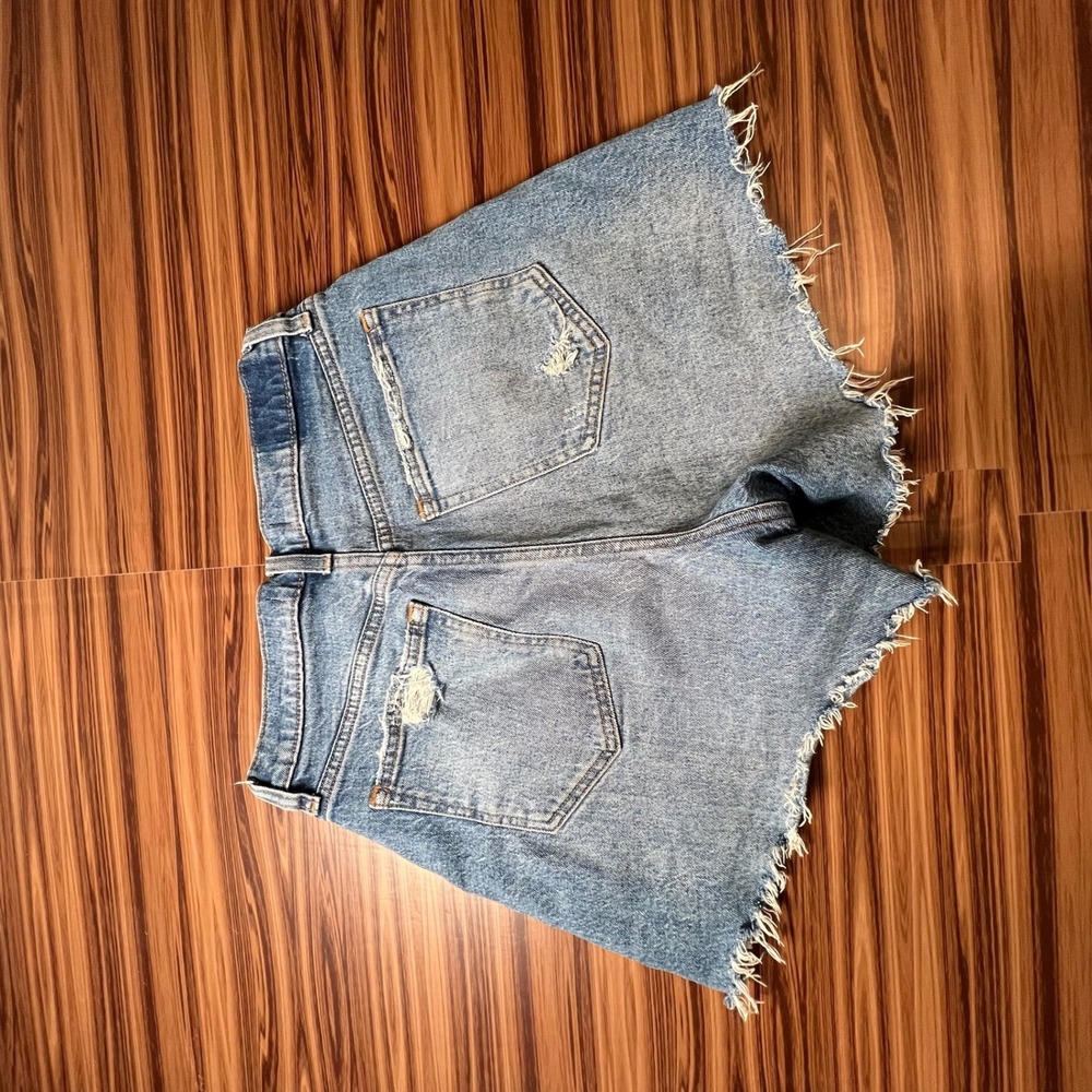 Abercrombie & Fitch Dad Shorts Womens 27 Light Wash Curve Love High Rise Denim - Picture 5 of 10